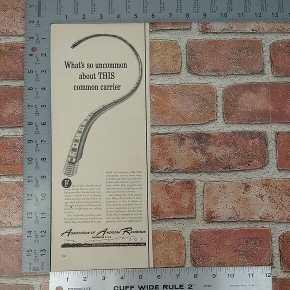 1950 Assoc of American Railroads Vtg Magazine Print Ad Train Question Mark Scene - Picture 4 of 7
